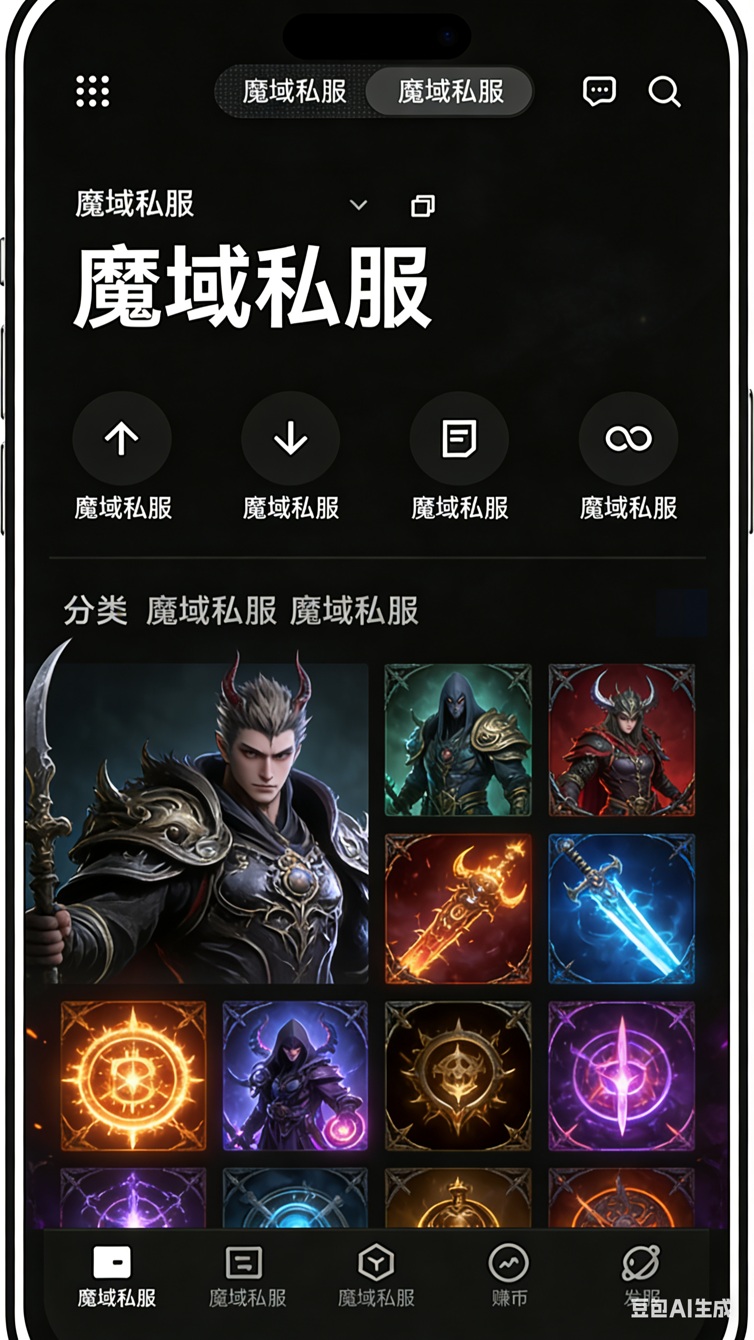 魔域复古雷鸣大陆界面